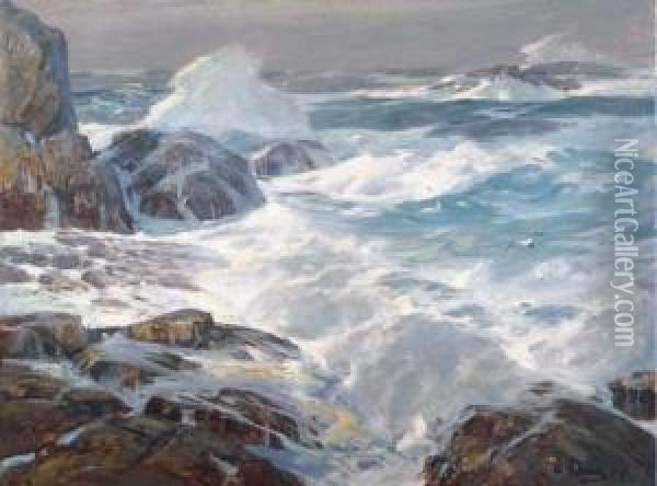 Stormy Seas Oil Painting - William Frederick Ritschel