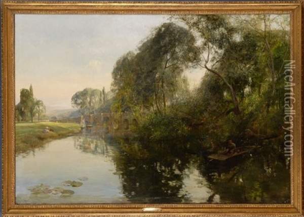 Upper Thames Oil Painting - Reginald Rex Vicat Cole