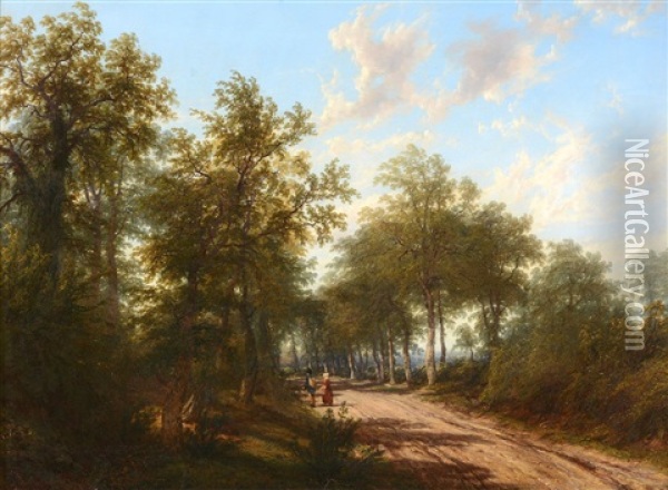Thro-the Wood Oil Painting - Thomas Baker
