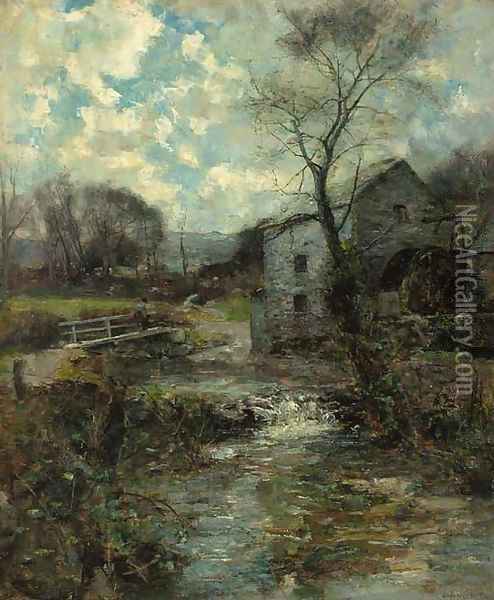 The watermill Oil Painting - Joshua Anderson Hague