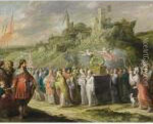 The Capture Of Jericho By Joshua And The Israelites (josh.6) Oil Painting - Hans III Jordaens