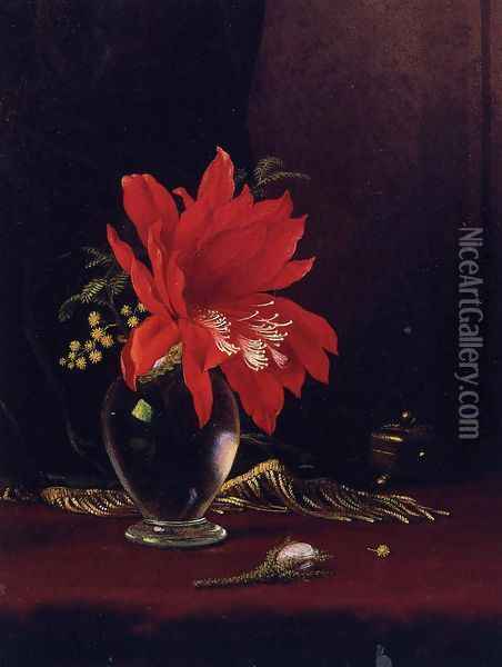 Chateau Of Flower Oil Painting - Martin Johnson Heade