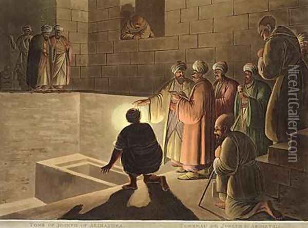 Tomb of Joseph of Arimathea from Views of Palestine Oil Painting - Luigi Mayer