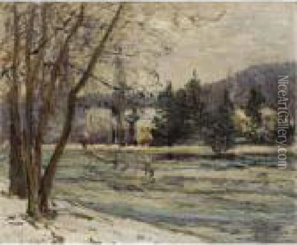 La Glace Etang Avray Oil Painting - Maxime Maufra