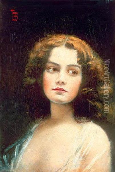 Popiersie Mlodej Kobiety Oil Painting - Feodor Feodorowitsch Buchholz