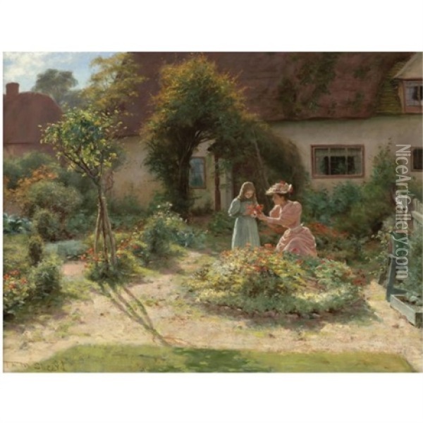 The Height Of Summer Oil Painting - Thomas Frederick Mason Sheard