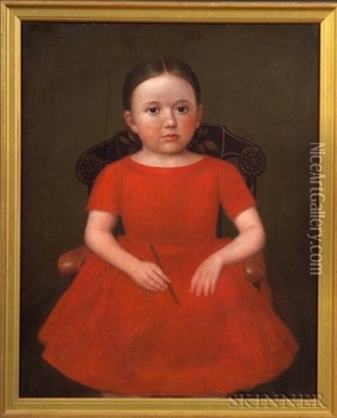 Portrait Of Frances Adelia Chaffin Oil Painting - Deacon Robert Peckham