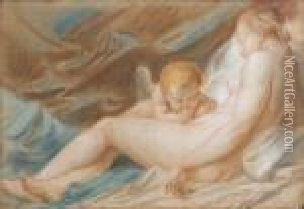 Venus Endormie Sur Un Lit De Repos Oil Painting - Francois Boucher
