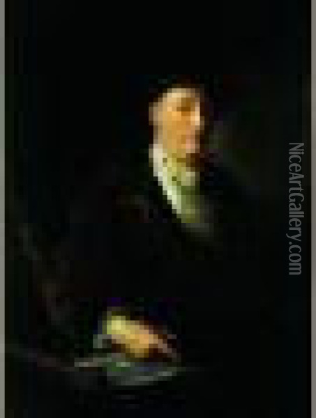 Portrait Presume D'un Membre De La Famille Danican-philidor Oil Painting - Jean-Alexis Grimou