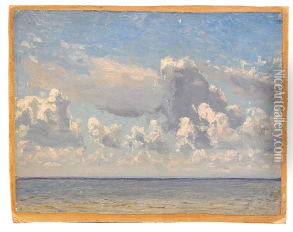 Study Of Clouds Off The Coast Oil Painting - Nikolai Nikanorovich Dubovskoy