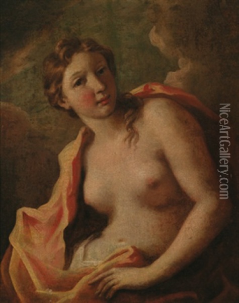 Weiblicher Halbakt Oil Painting - Giovanni Antonio Pellegrini