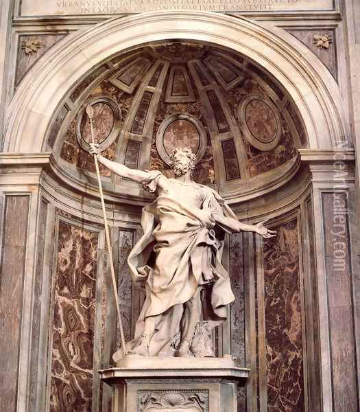 St. Longinus Oil Painting - Gian Lorenzo Bernini