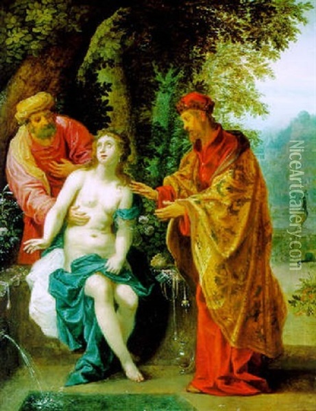 Susanna Und Die Alten Oil Painting - Hans Jordaens III