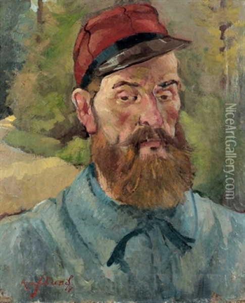 Portrat Eines Soldaten Oil Painting - Johann Robert Schuerch