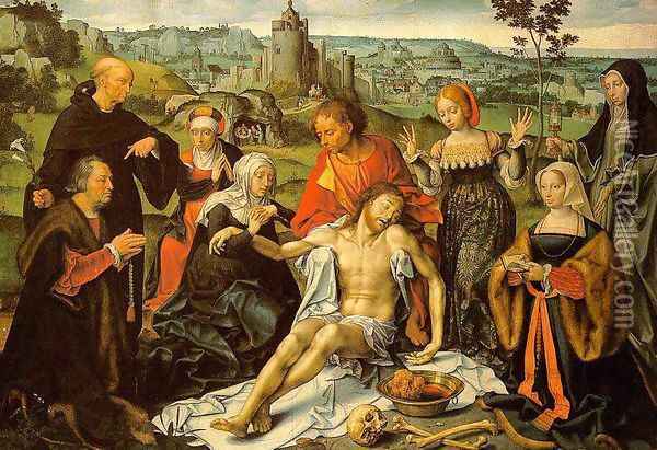 Altarpiece of the Lamentation (central) Oil Painting - Joos Van Cleve
