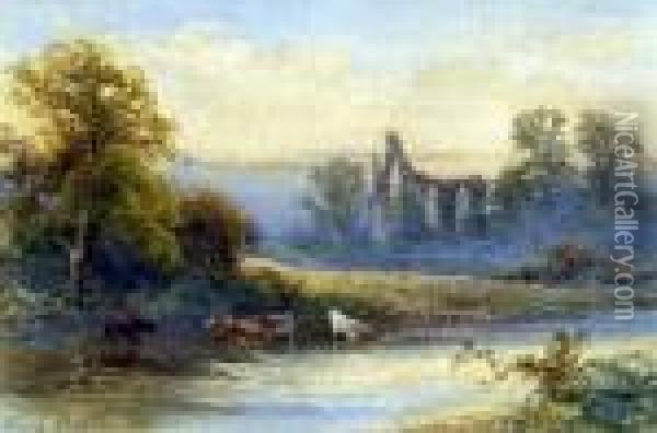Bolton Abbey Oil Painting - Frank Gresley