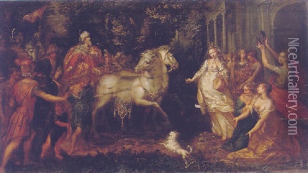 Jephthah's Daughter Oil Painting - Pieter Fransz Isaacsz