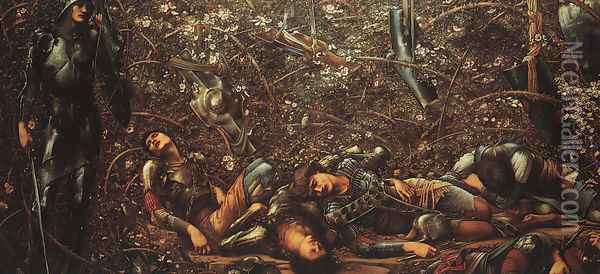 The Briar Rose: The Prince Enters the Briar Wood 1870-90 Oil Painting - Sir Edward Coley Burne-Jones
