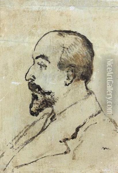 Esquisse Pour Le Portrait D'un Inconnu. Oil Painting - Edouard Manet