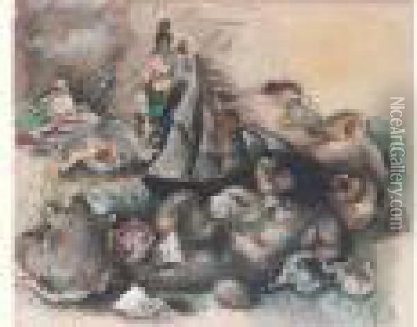 Allegorie De La Mer Oil Painting - Paul-Elie Gernez