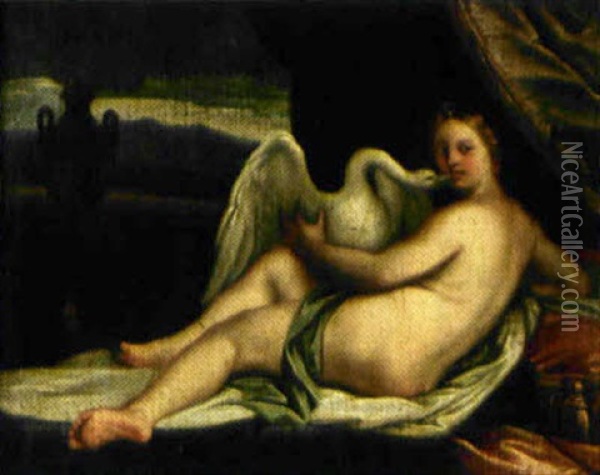 Leda Och Svanen Oil Painting -  Giorgione