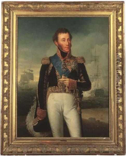 Portrait De Louis De Bourbon, Duc D'angouleme Oil Painting - Francois-Joseph Kinson