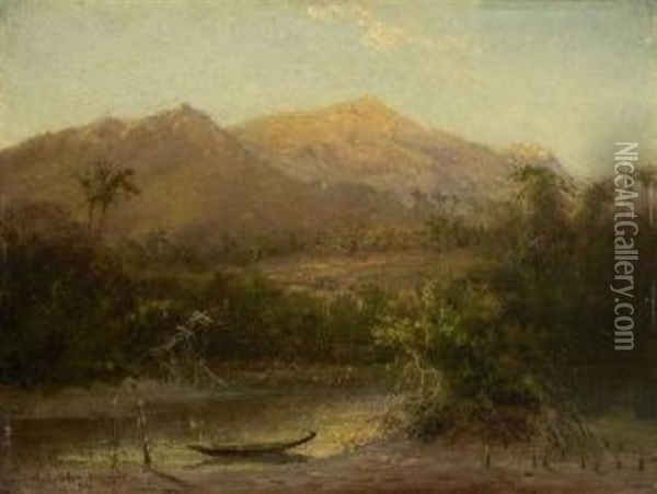 Mexikanische Gebirgslandschaft Oil Painting - August Loehr