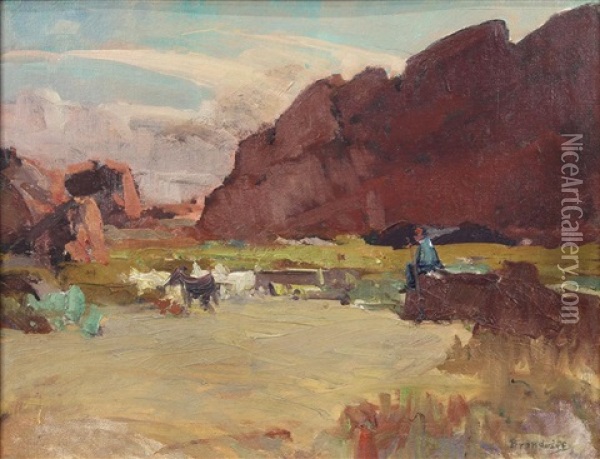 The Goatherd Oil Painting - George Kennedy Brandriff