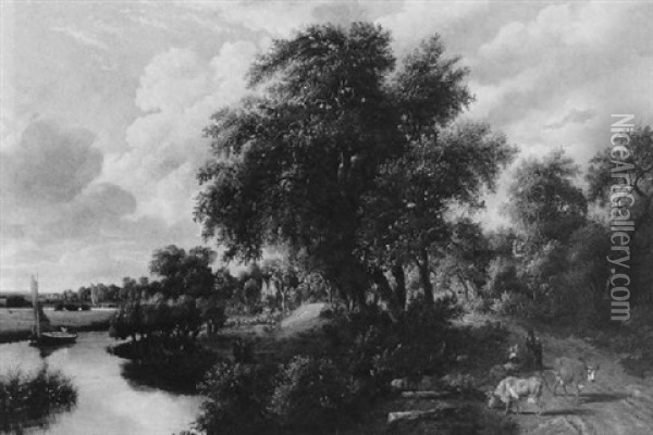 Landschaft In Norfolk Oil Painting - John Berney Ladbrooke