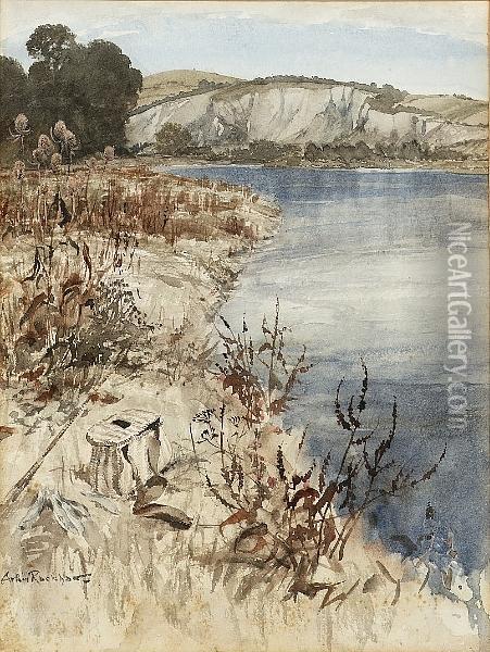 The River Arun At Amberley, Sussex Oil Painting - Arthur Rackham