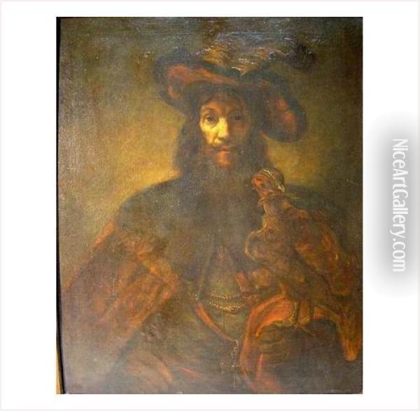Portrait D'homme De Trois Quarts Oil Painting - Rembrandt Van Rijn