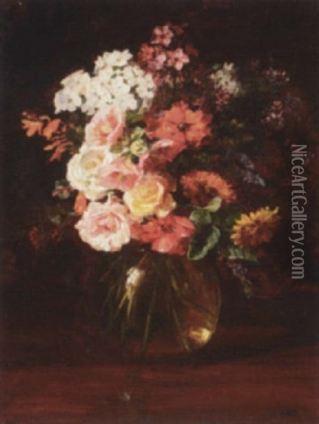 A Summer Bouquet Oil Painting - Catherine Mary Wood