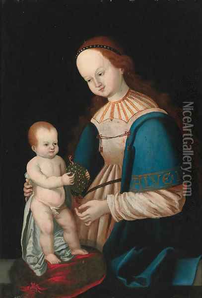 The Madonna and Child Oil Painting - Lucas The Elder Cranach