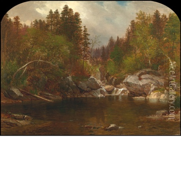 Calm Pond (white Mountains, New Hampshire) Oil Painting - Samuel Lancaster Gerry