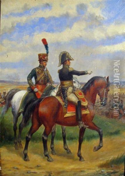 French Officers Oil Painting - Demarle