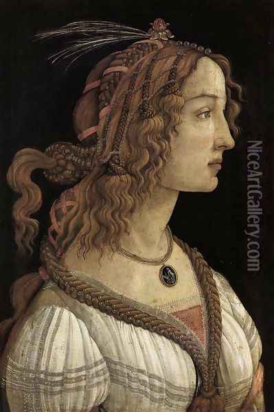 Portrait of a Young Woman 1480-85 Oil Painting - Sandro Botticelli
