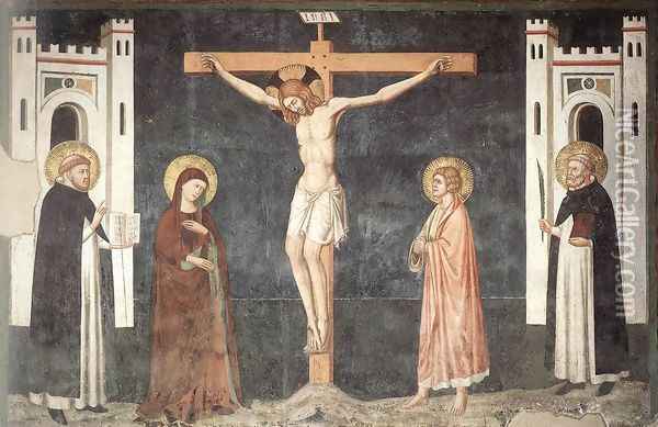 Crucifixion (Crocifissione) Oil Painting - Pietro Cavallini
