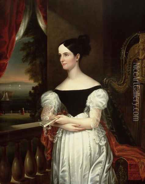 Mrs Robert Donaldson (Susan Jane Gaston) 1832 Oil Painting - George Cooke