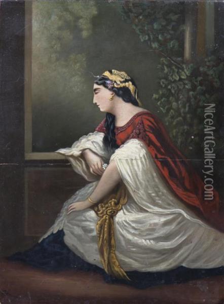 Mournful Lady Oil Painting - Chappon