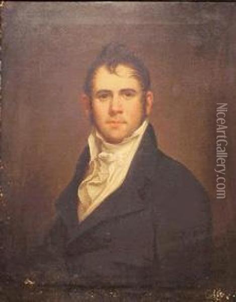 Portrait Of A Gentleman Oil Painting - Philip Tilyard