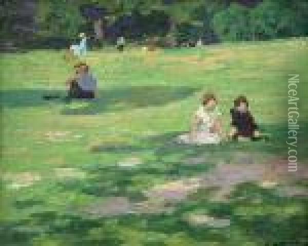 In The Park, No. 18 Oil Painting - Edward Henry Potthast