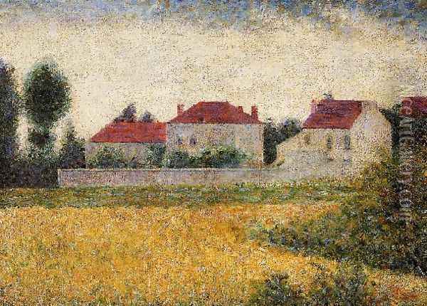 White Houses Ville D Avray Oil Painting - Georges Seurat
