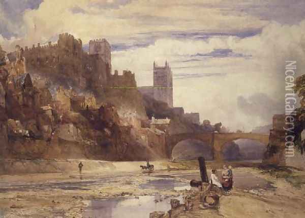 Durham from the River Oil Painting - William Callow