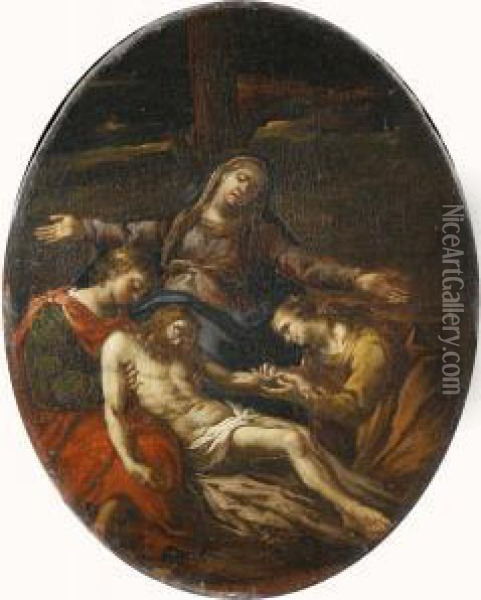 Pieta Oil Painting - Giovanni Battista Resoaggi
