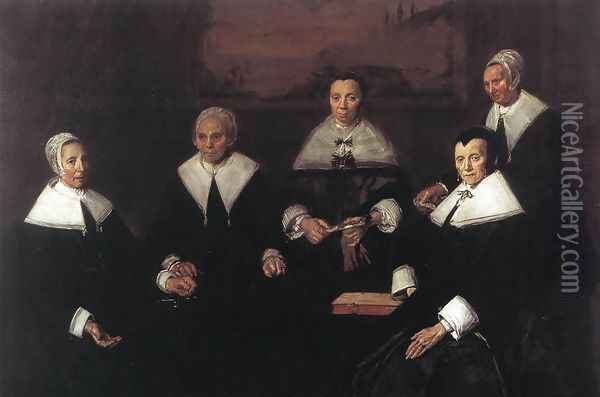 Regentesses of the Old Men's Almshouse 1664 Oil Painting - Frans Hals