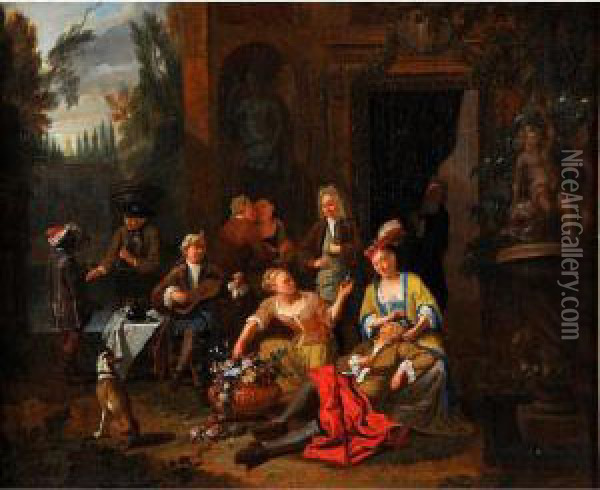 Scenes Bucoliques Oil Painting - Pieter Andreas Rysbrack
