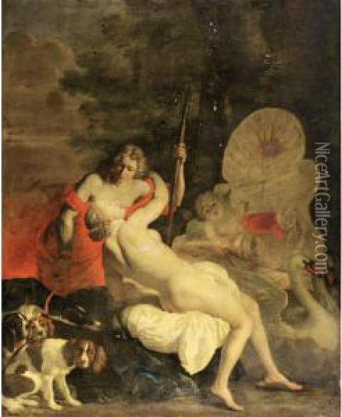 Venus Et Adonis Oil Painting - Nicolaes Stocade Van Helt