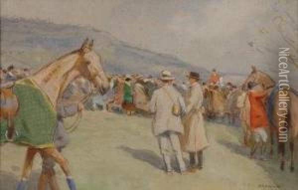 A Hunt Meeting With Spectators Oil Painting - John Atkinson