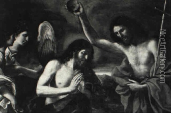 Baptism Of Christ Oil Painting -  Guercino