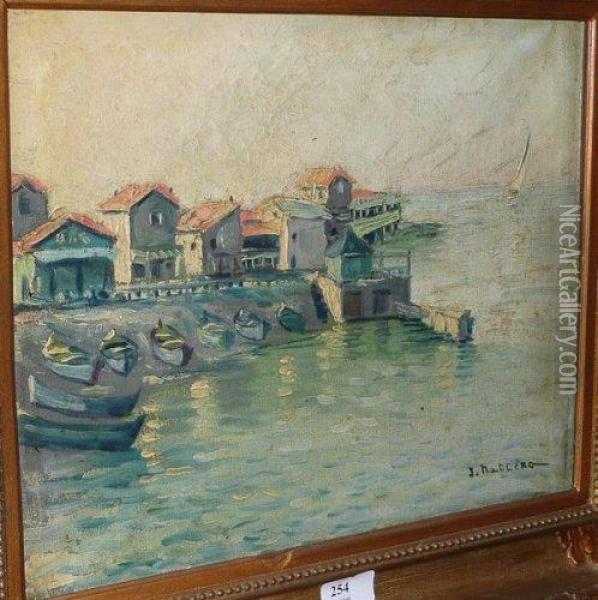 Cabanon Sur La Corniche. Oil Painting - Louis Nattero